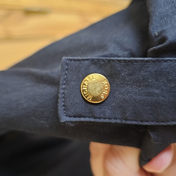 Zippered Michael Kors Blue Dress with Relaxed Fit and Rolled Sleeves Size M - Picture 8 of 11